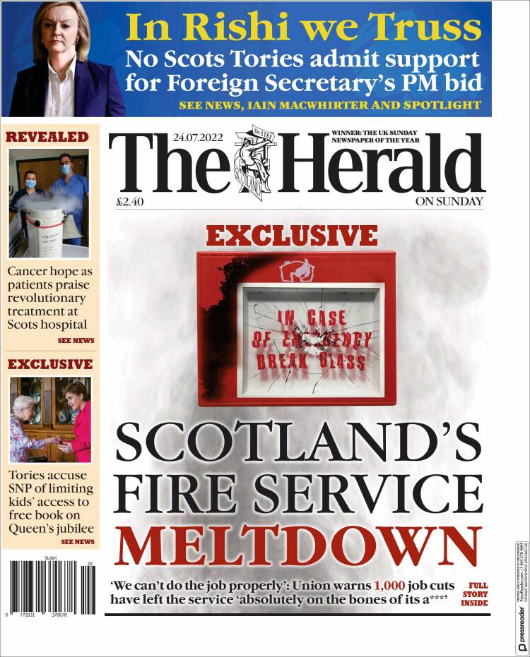 Portada de The Herald (Reino Unido)