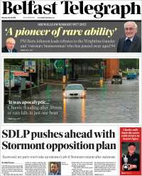 Portada de Belfast Telegraph (Reino Unido)