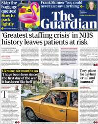Portada de The Guardian (Reino Unido)