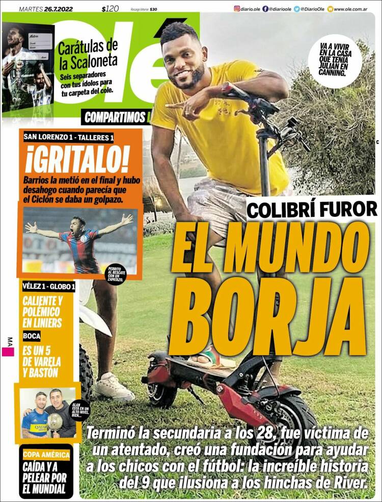 Portada de Olé (Argentina)