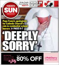 Portada de The Toronto Sun (Canadá)