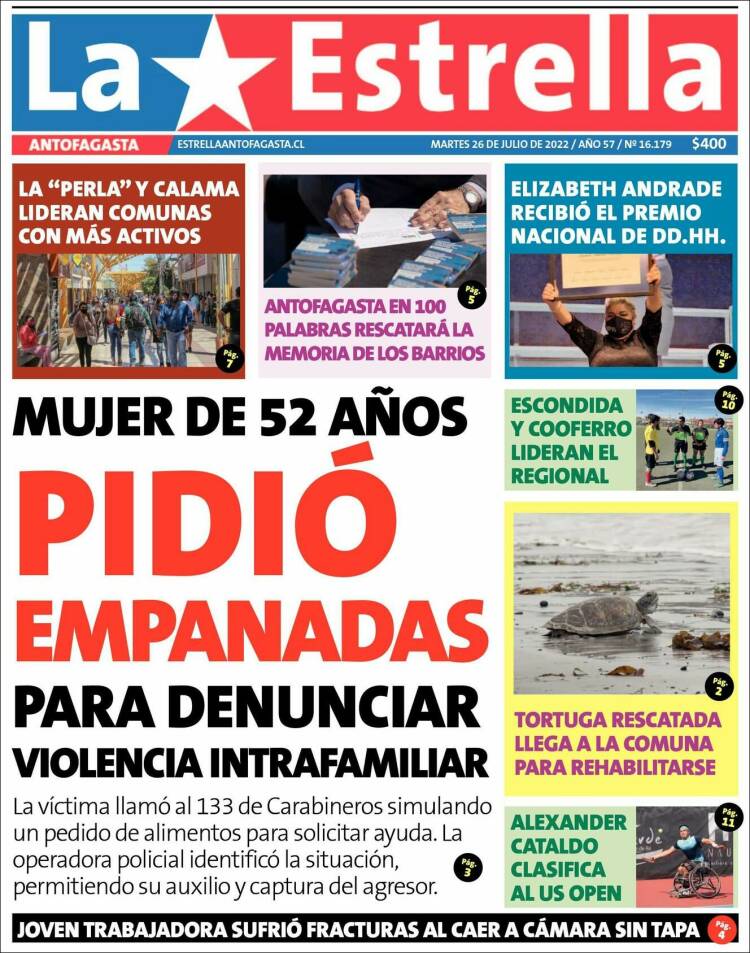 Portada de La Estrella del Norte (Chile)