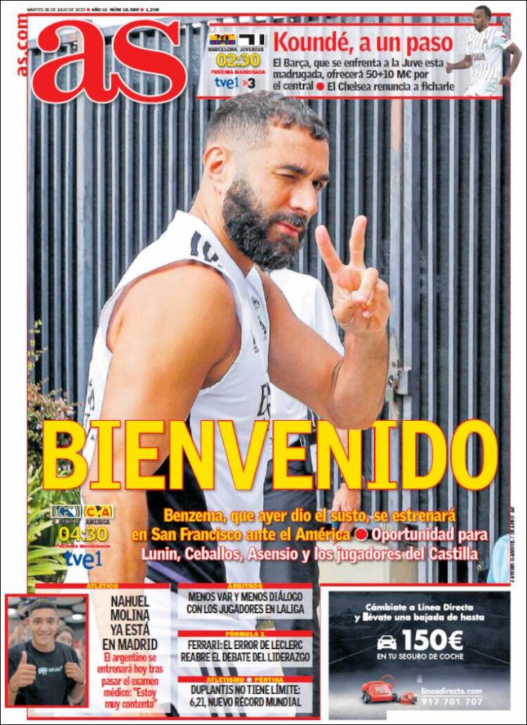 Portada de As (España)
