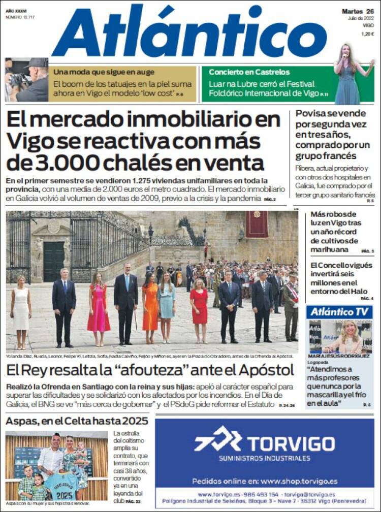 Portada de Atlántico Diario (España)