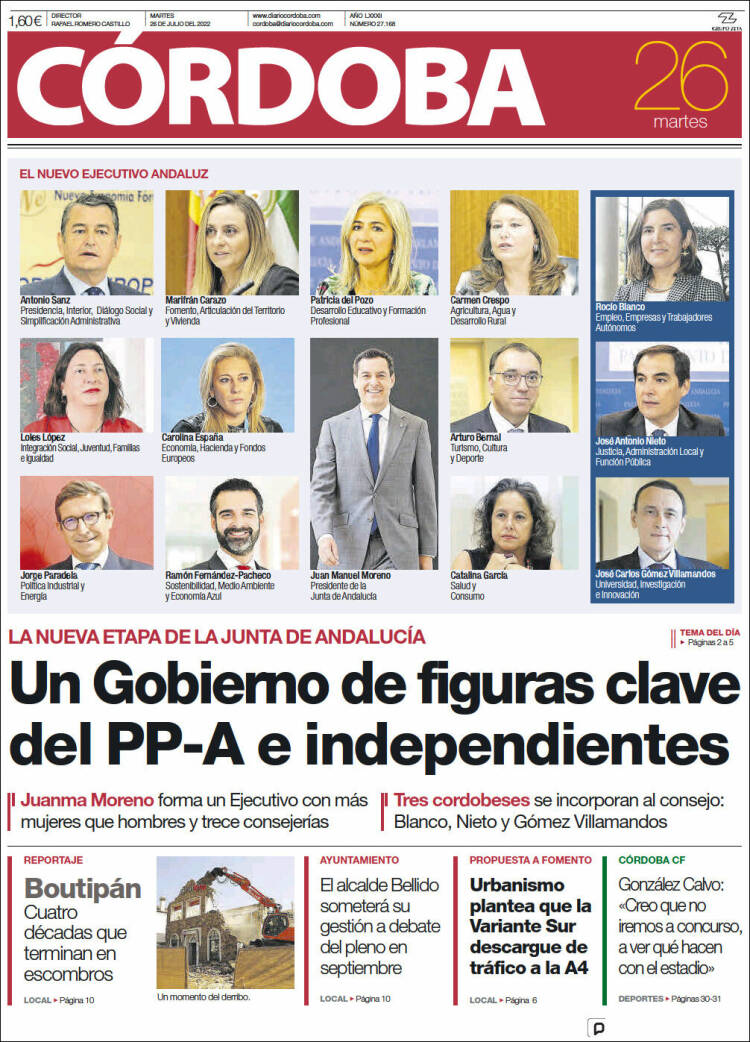 Portada de Diario de Córdoba (España)