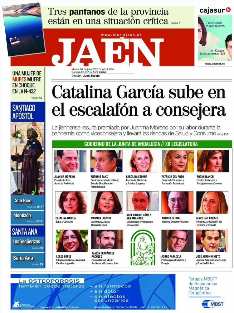 Portada de Diario Jaén (España)