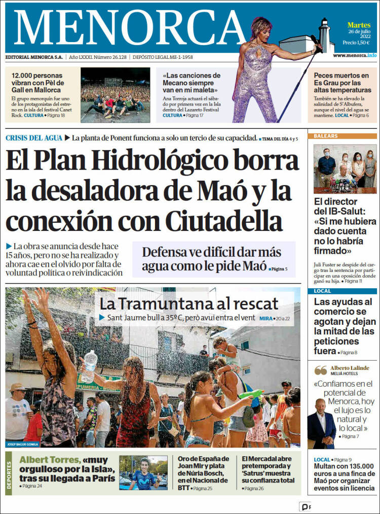 Portada de Menorca - Diario Insular (España)