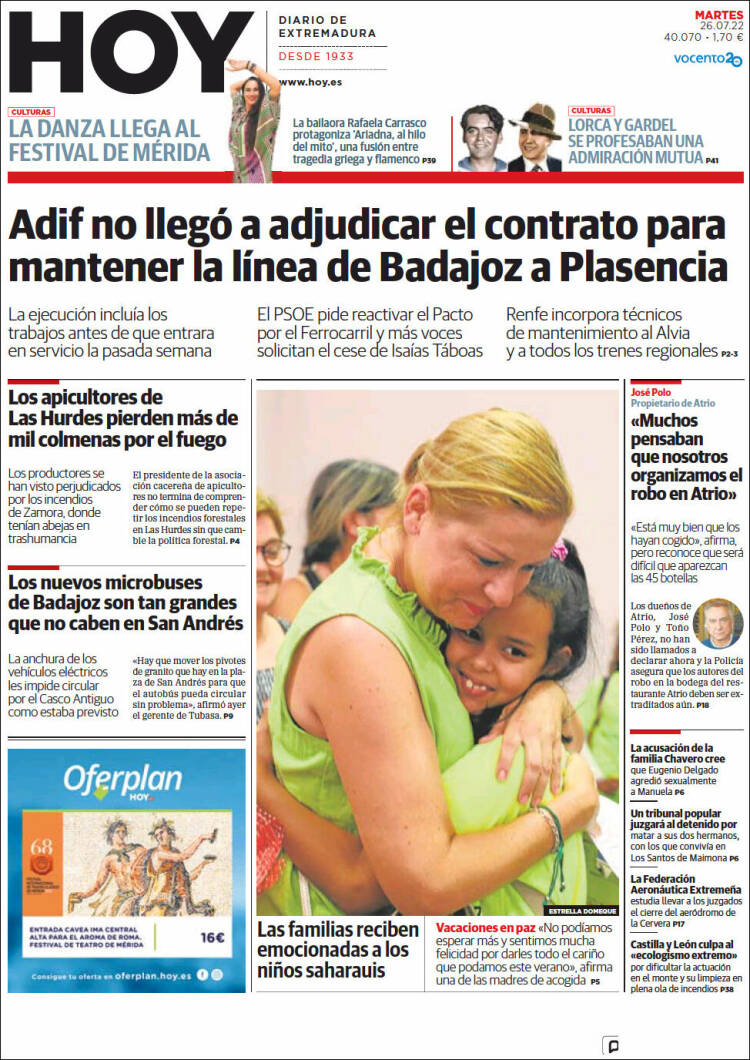 Portada de Hoy - Badajoz (España)