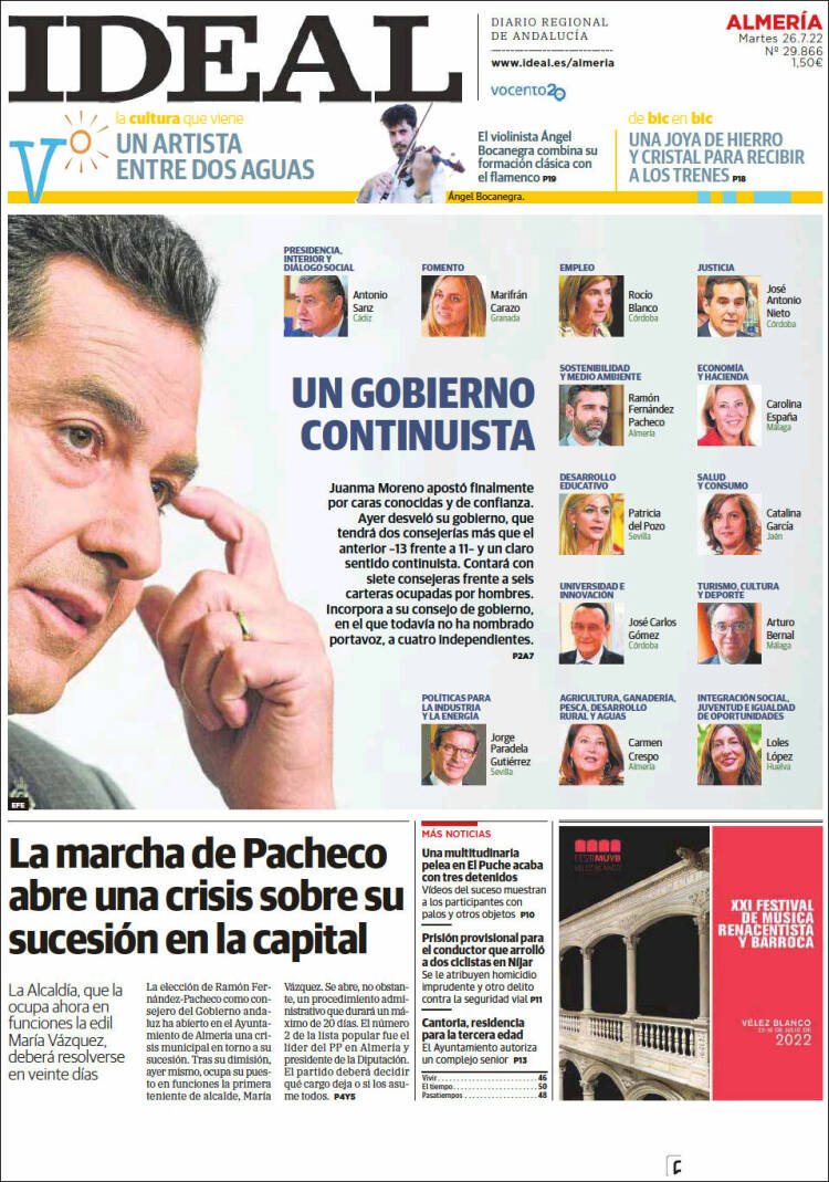 Portada de Ideal Almeria (España)