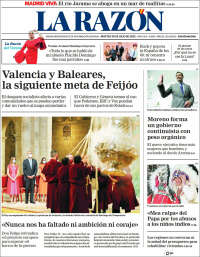 Portada de La Razón (España)