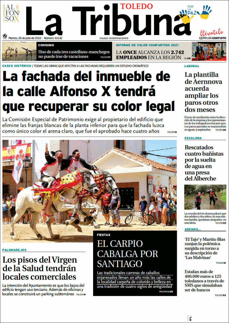 Portada de La Tribuna de Toledo (España)