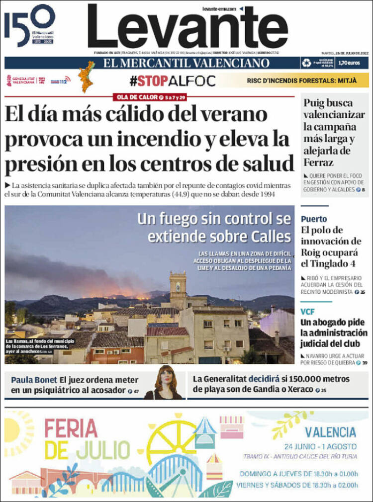 Portada de Levante (España)
