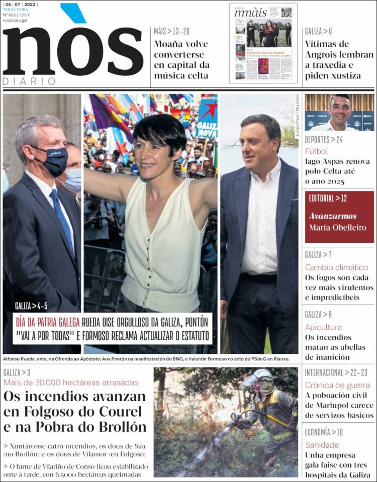 Portada de Nòs Diario (España)