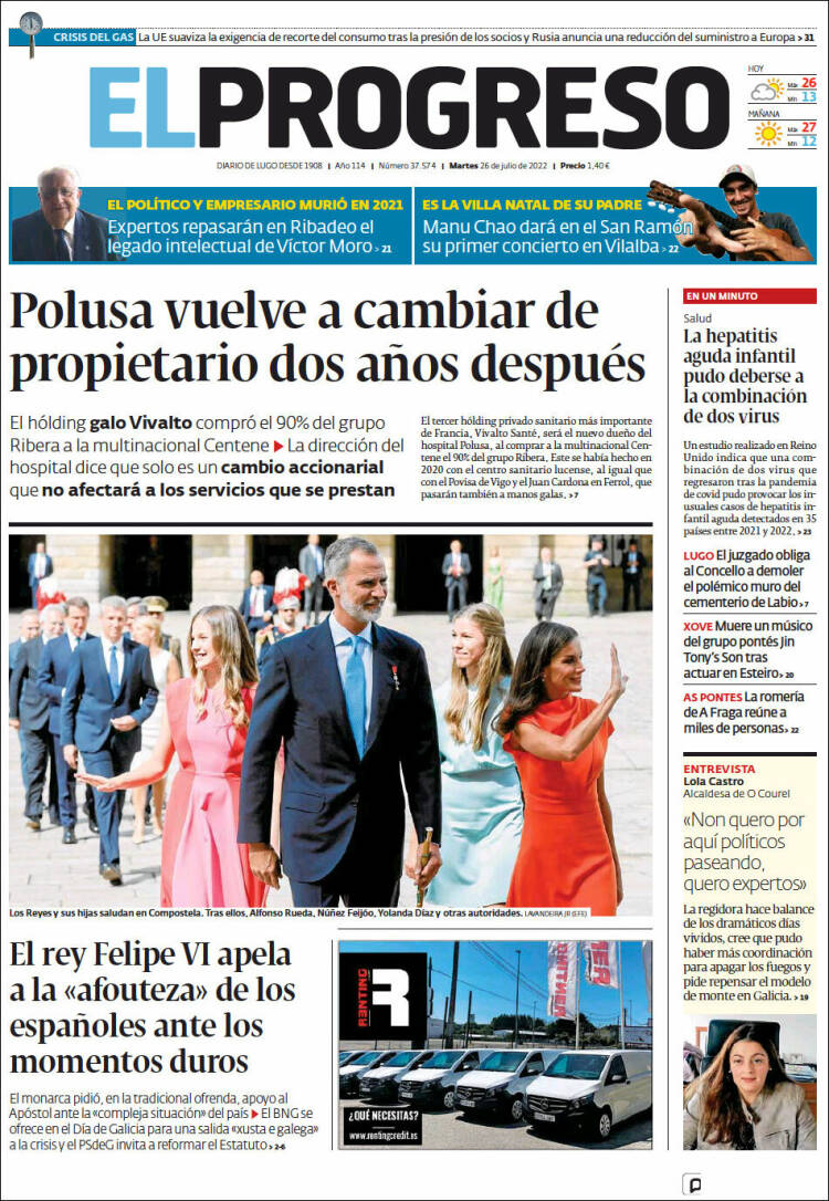 Portada de El Progreso (España)