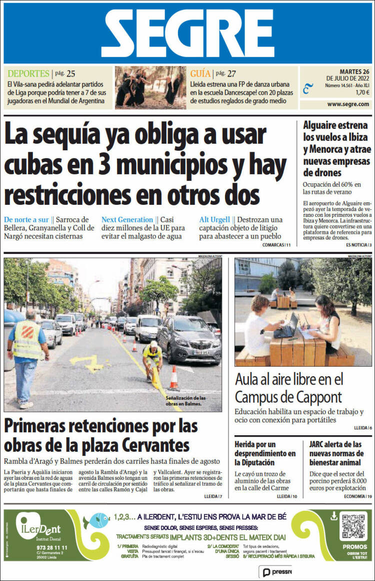 Portada de Segre  (España)