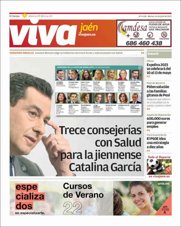 Portada de Viva Jaén (España)