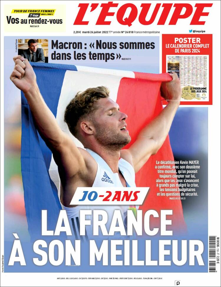 Portada de L'Equipe (France)