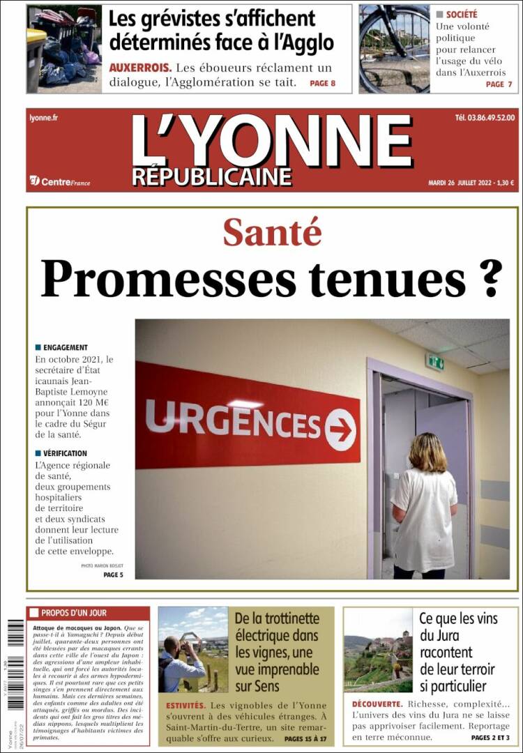 Portada de L'Yonne-Républicaine (France)