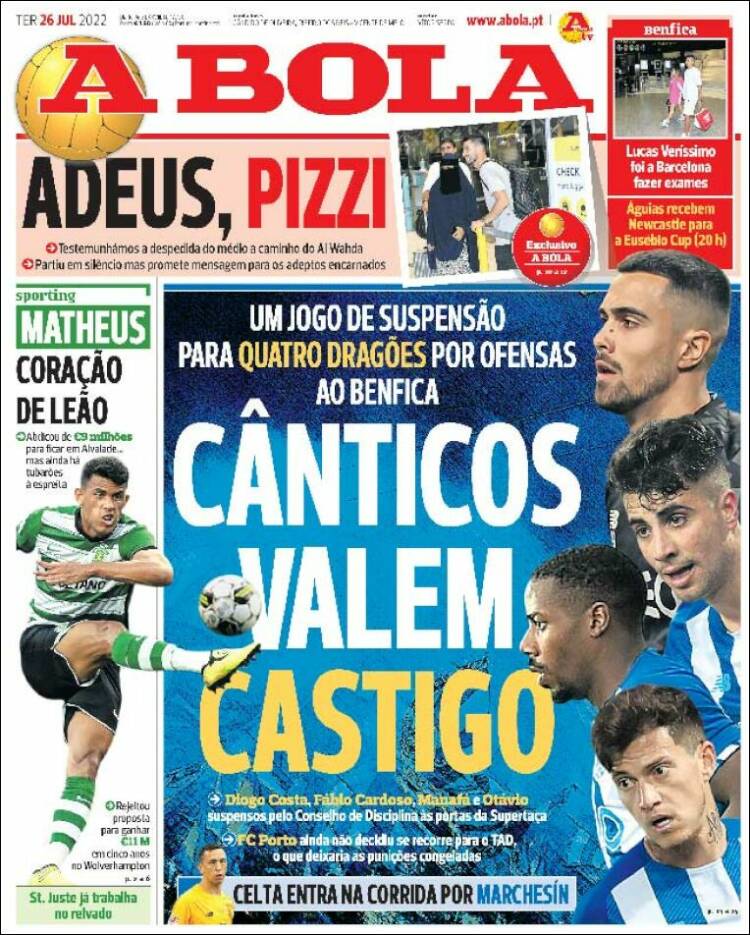 Portada de A Bola (Portugal)