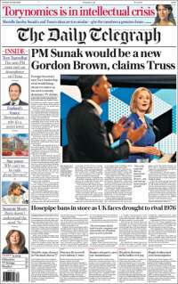 Portada de Daily Telegraph (Reino Unido)