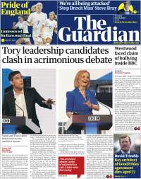 Portada de The Guardian (Reino Unido)