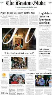 Portada de Boston Globe (USA)