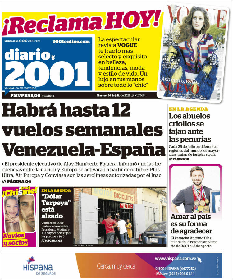 Portada de 2001 - Dosmiluno (Venezuela)