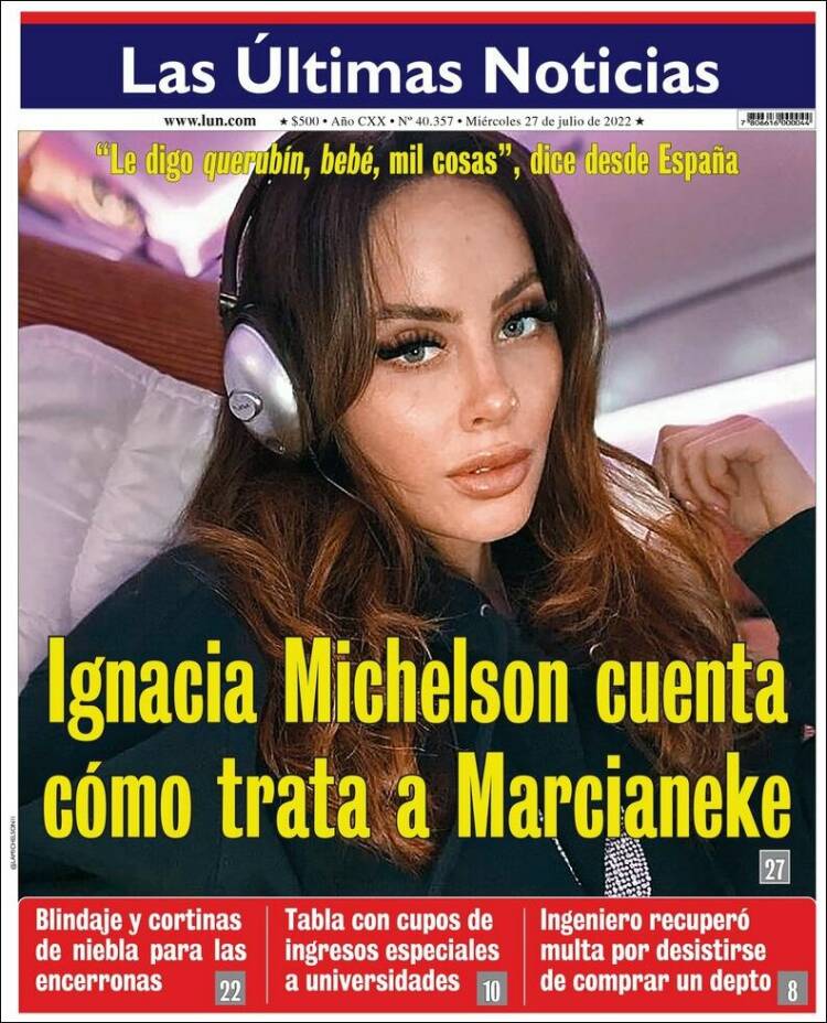 Portada de Las Últimas Noticias (Chile)