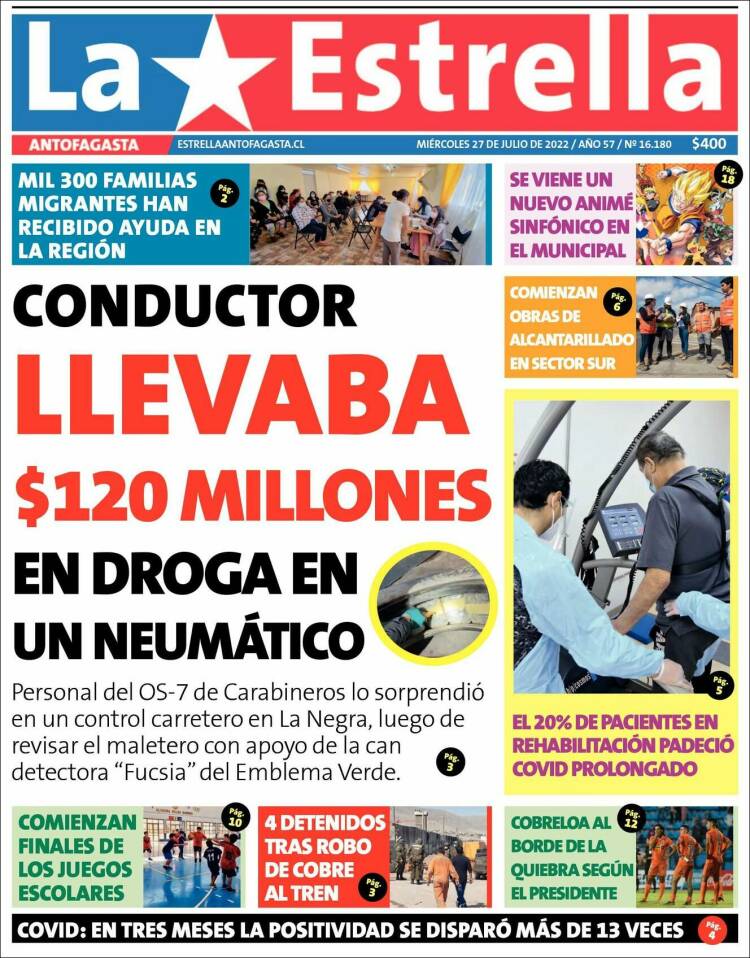 Portada de La Estrella del Norte (Chile)