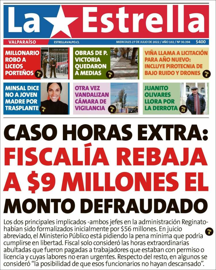 Portada de Estrella de Valparaiso (Chile)