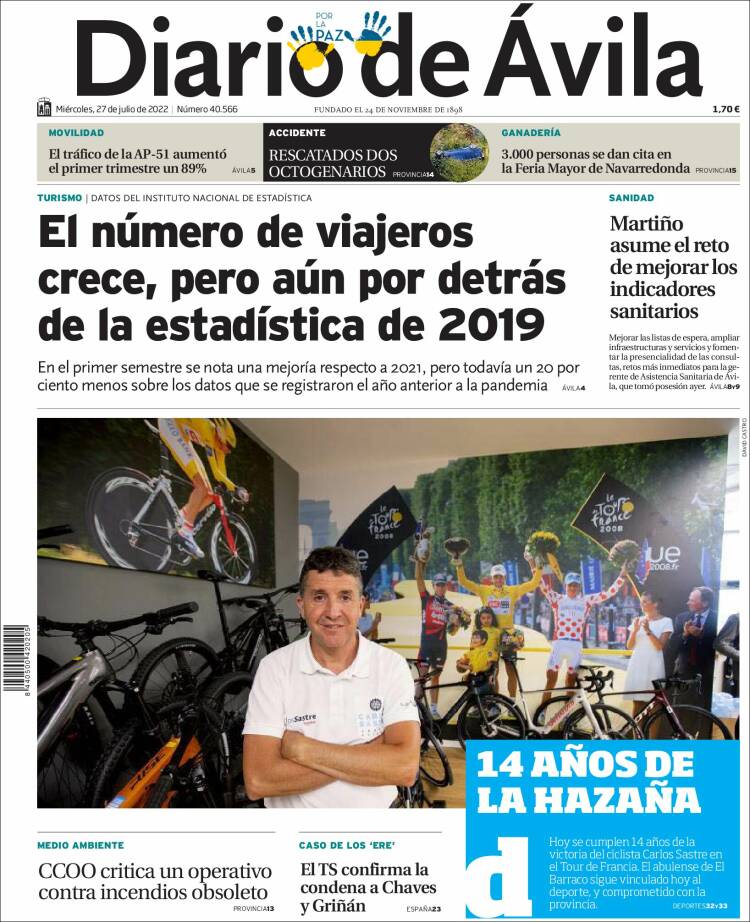 Portada de Diario de Ávila (Espa&ntilde;a)