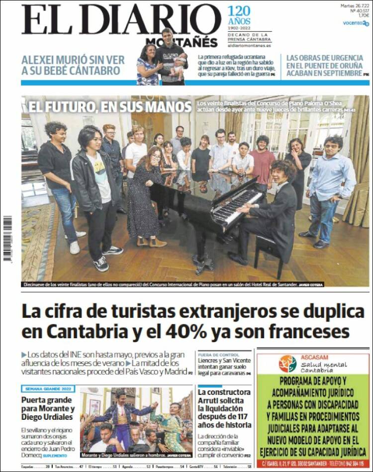 Portada de El Diario Montañés (Espa&ntilde;a)