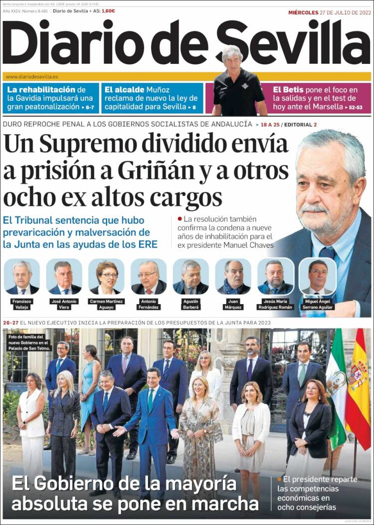 Portada de Diario de Sevilla (Espa&ntilde;a)