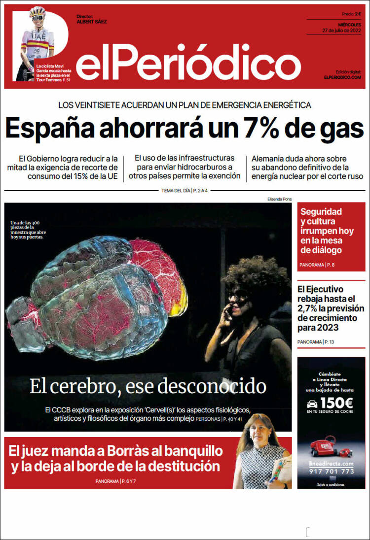 Portada de El Periódico (Espagne)