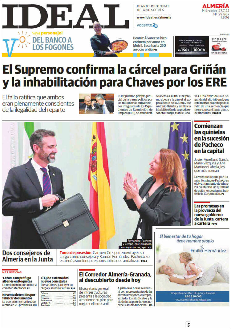 Portada de Ideal Almeria (Espa&ntilde;a)