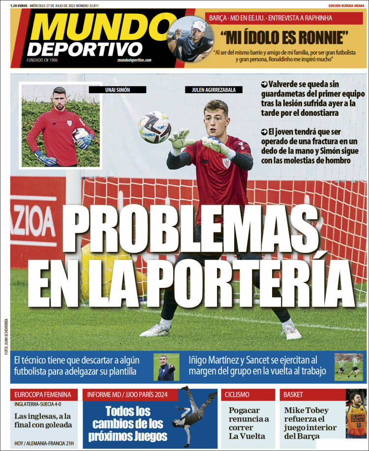 Portada de Mundo Deportivo Bizkaia (Espa&ntilde;a)