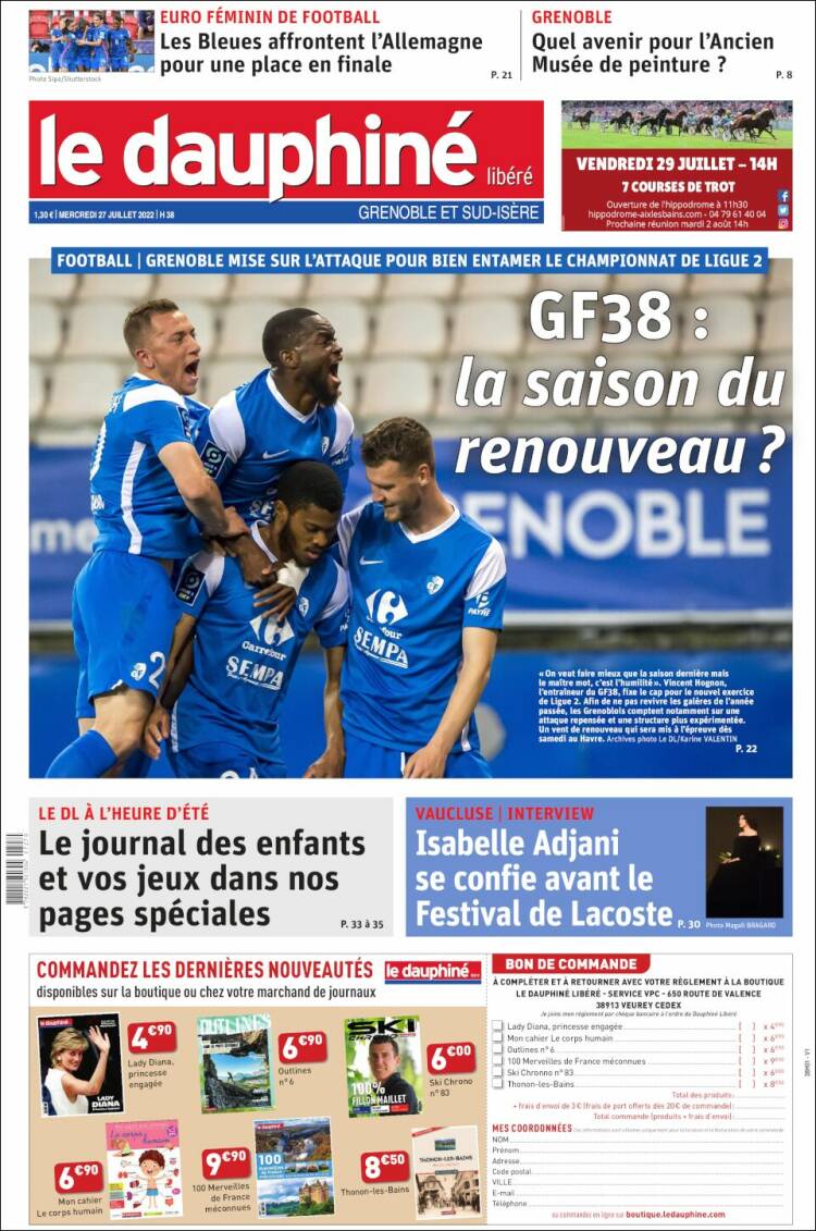 Portada de Le Dauphiné Libéré (France)