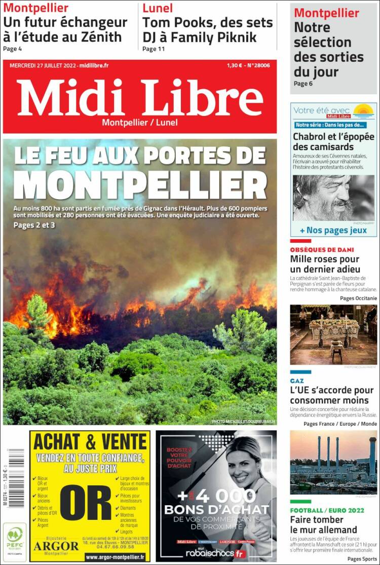 Portada de Midi Libre (France)