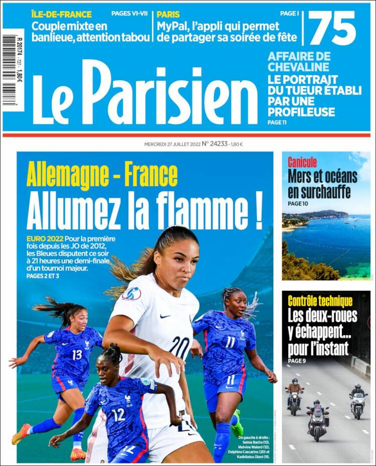 Portada de Le Parisien (France)
