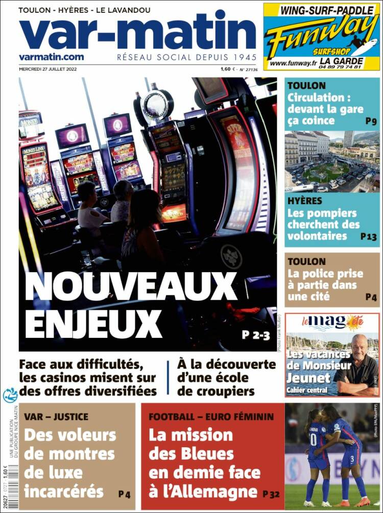 Portada de Var-Matin (France)