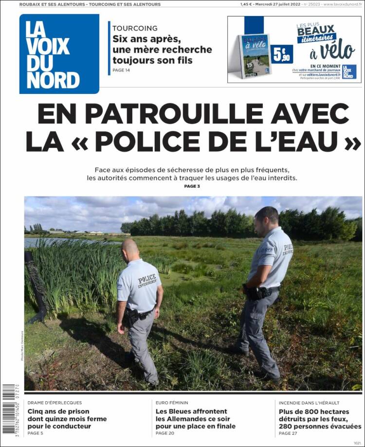 Portada de La Voix du Nord (France)