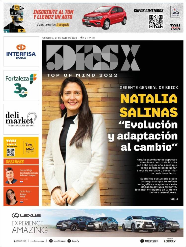 Portada de 5 Días (Paraguay)