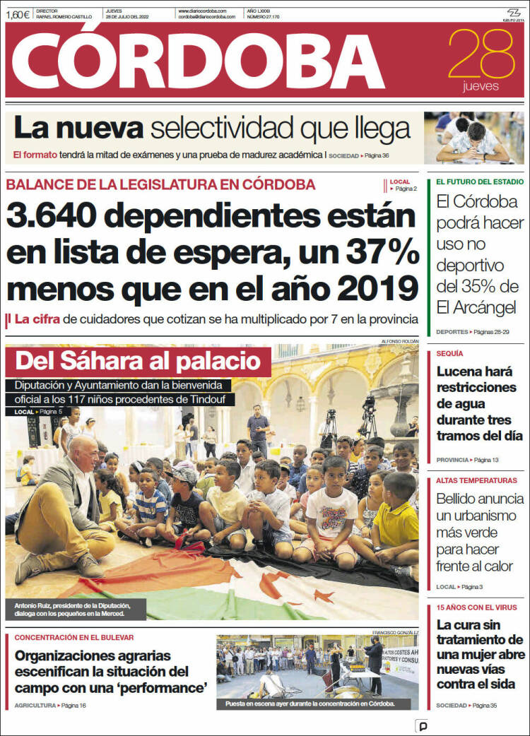 Portada de Diario de Córdoba (España)