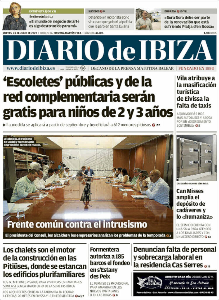 Portada de Diario de Ibiza (España)