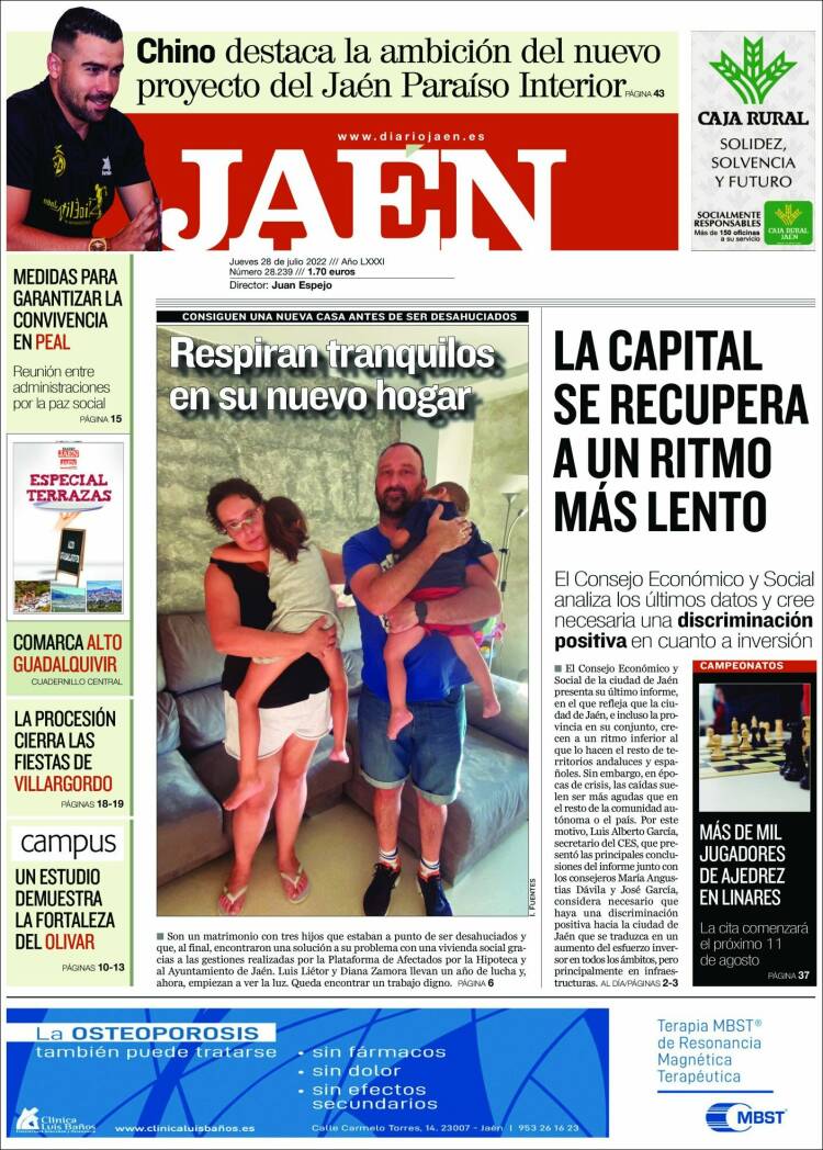 Portada de Diario Jaén (España)