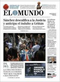 Portada de El Mundo (España)