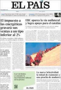 Portada de El País (España)