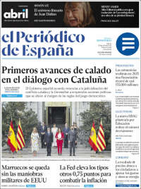 Portada de El Periódico de España (España)