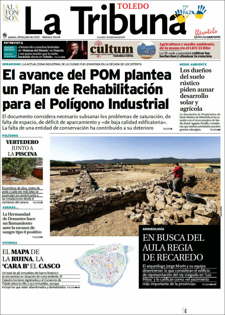 Portada de La Tribuna de Toledo (España)
