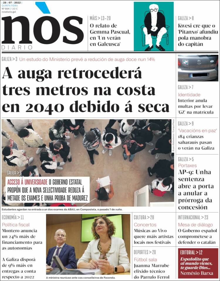Portada de Nòs Diario (España)
